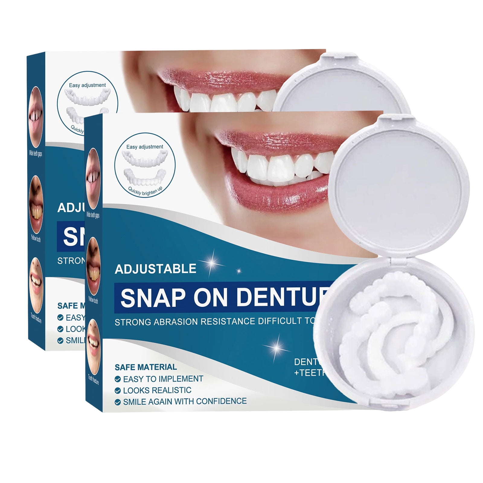 LONRYD Veneers Invisible Teeth Aligners Adjustable Snap-On Dentures for Quick Results