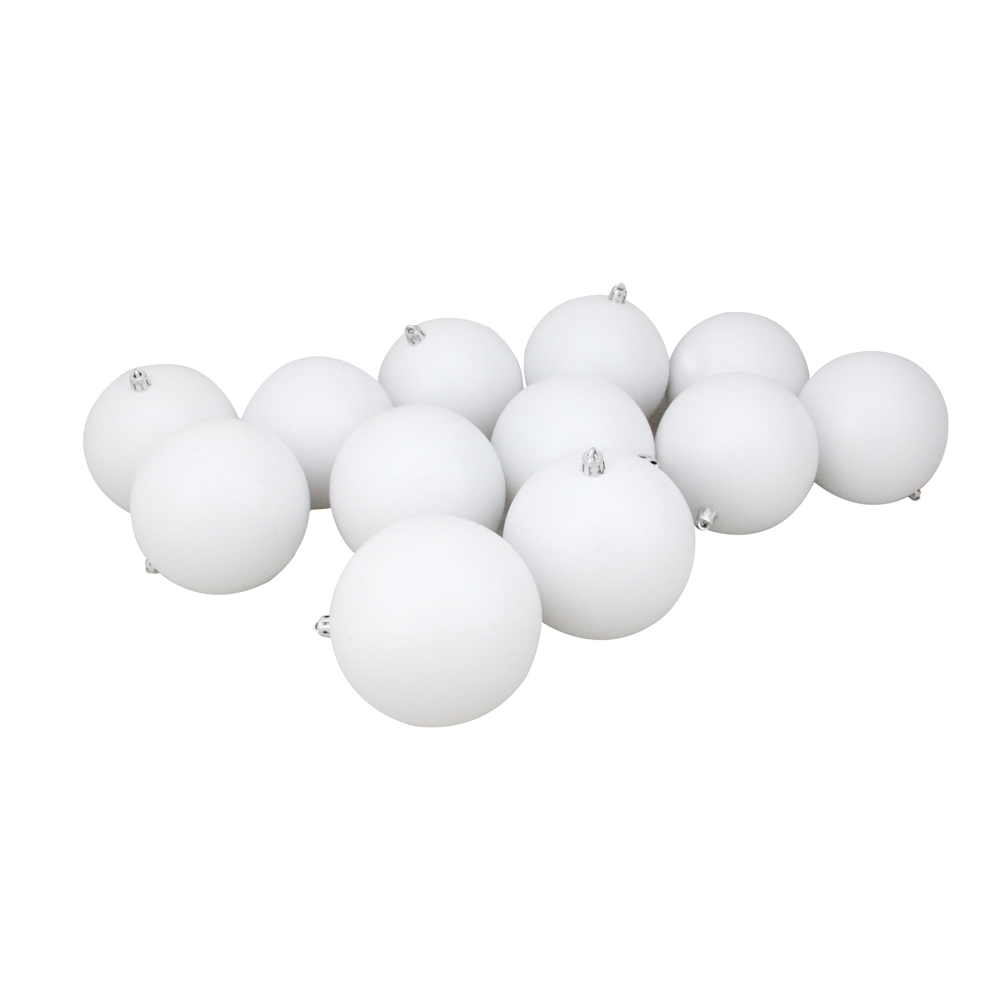 Northlight 12ct Shatterproof Matte Christmas Ball Ornament Set 4