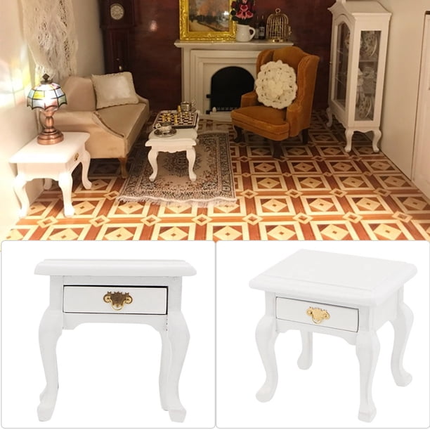 Casa De Muñecas Miniaturas Mesita De Noche De Modelo De Mesita De Noche Vintage