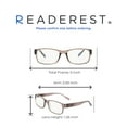 thumbnail image 4 of Readerest Blue Light Blocking Reading Glasses, UV Protection, Spring Hinges (Charcoal, 0.00) Computer Eyeglasses With Thin Reflective Lens, Antiglare, Eye Strain, Stylish For Men And Women, 4 of 8