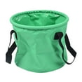 thumbnail image 2 of Cubo de agua de tela laminada de PVC para almacenamiento de pesca plegable al aire libre, verde 30L Cola Cucharón de agua plegable, 2 of 8