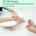 thumbnail image 2 of Unique Bargains Arm Rest for Nails Tech U Shaped Nail Arm Rest Manicure Hand Rest With Detachable Brackets White, 2 of 7