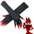 thumbnail image 1 of Hazbin-uniforme de ALASTOR de Hotel para hombre y mujer, disfraz de Cosplay con Peluca de Radio, traje rojo de demonio, conjunto de muñecas para fiesta de Halloween, 1 of 5