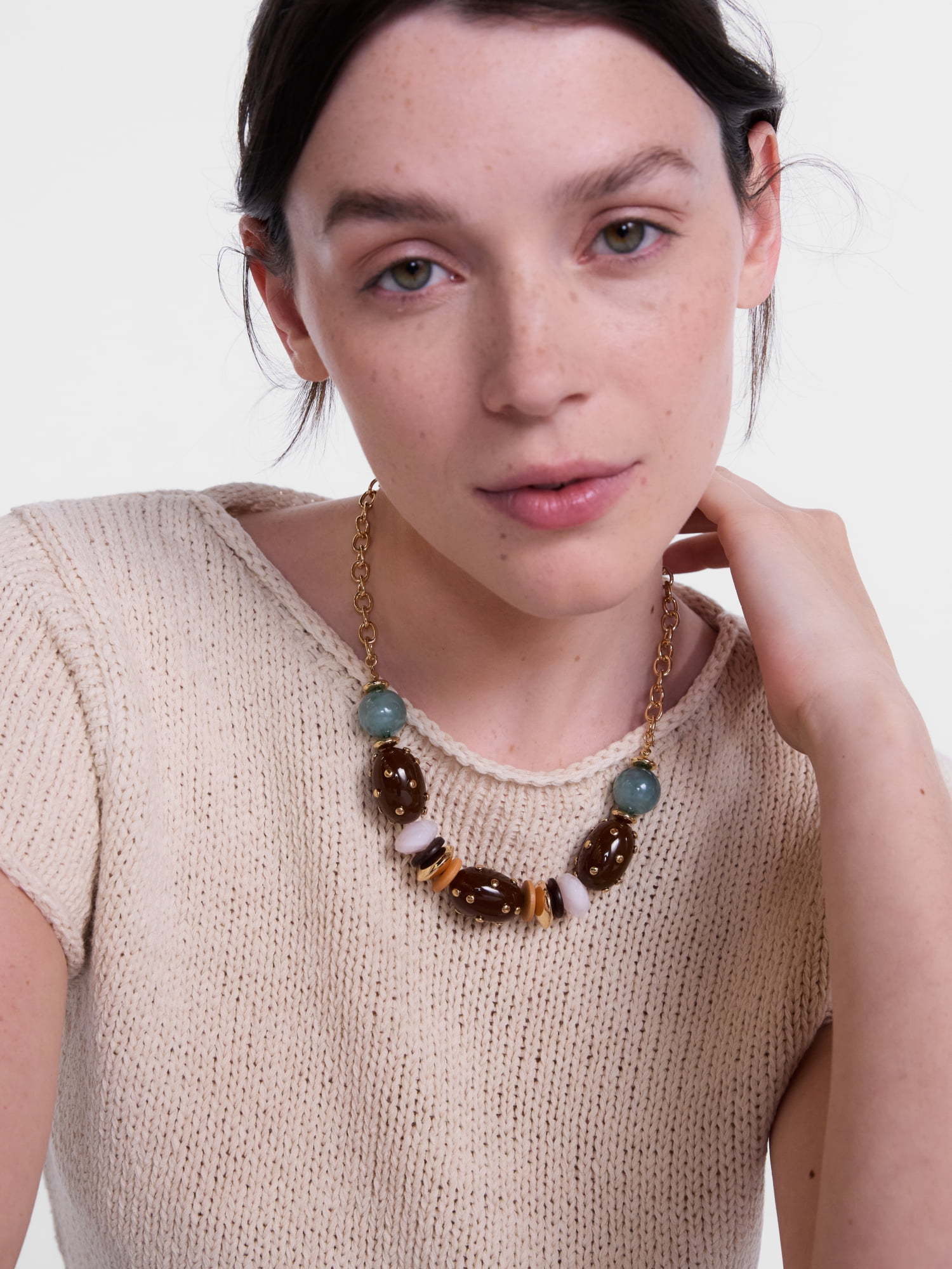 Scenario Beaded Statement Necklace