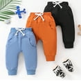 thumbnail image 4 of Ougyinr Baby Toddler Boys Cotton Jogger Sweatpants Pants  Cotton Pants With Pockets Multipacks Long Pants for 3m-3T, 4 of 9