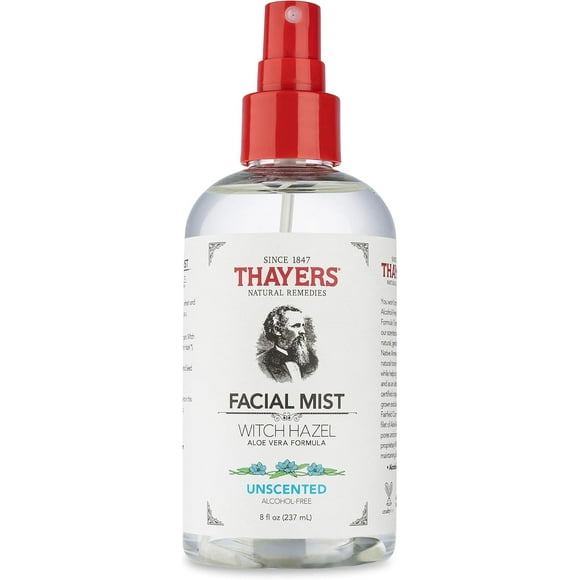 THAYERS Alcohol-Free Witch Hazel Unscented Face Mist Toner Skin Care with Aloe Vera, Natural Gentle Facial Toner, for All Skin Types, 237mL
