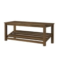 thumbnail image 5 of Walker Edison Rustic Farmhouse 48” Entry Bench, Rustic Oak, 5 of 10