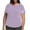 Light Purple Shirts, variant on CAIVO Plus Size Women's Solid Color Short Sleeve Crew Neck T Shirt Comfortable Stylish Tops Summer Blouse Everyday Fashionable Back To School Dailywear