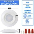 thumbnail image 2 of Megaman 6 in LED Surface Flush Mount Disk Light Downlight Ceiling Light 9.5W Dimmable Soft White 2700K, 2 of 7