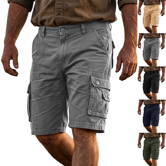 Sentmoon Swim Shorts Summer High Waist Sweat Shorts Solid Color Regular Fit Stretchy Mens Golf Shorts with Pockets Beach for Casual Wear and Everyday