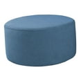 thumbnail image 3 of Ottoman Slipcovers Round Ottoman Footstool Cover Removable Blue, 3 of 8