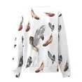thumbnail image 4 of ICHUANYI Clearance Women's Round Neck Fashion Casual Long Sleeve Christmas Print Sweatshirt Tops Blouse(White, XXL) ICHUANYI WER2023081015441, 4 of 5