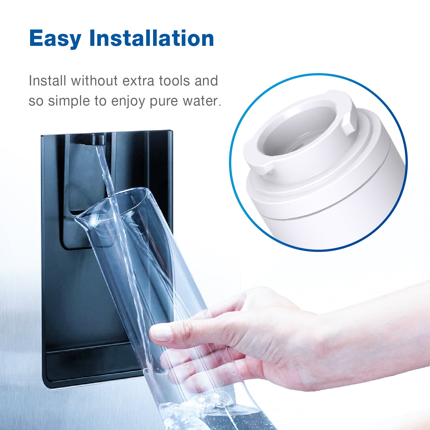 2 Packs Waterspecialist UKF8001 Water Filter, Replacement for EveryDrop Filter 4, Whirlpool 4396395, Wrx735sdbm00, Mfi2570fez Msd2651heb, Krfc300ess01, 469006 (package may vary)