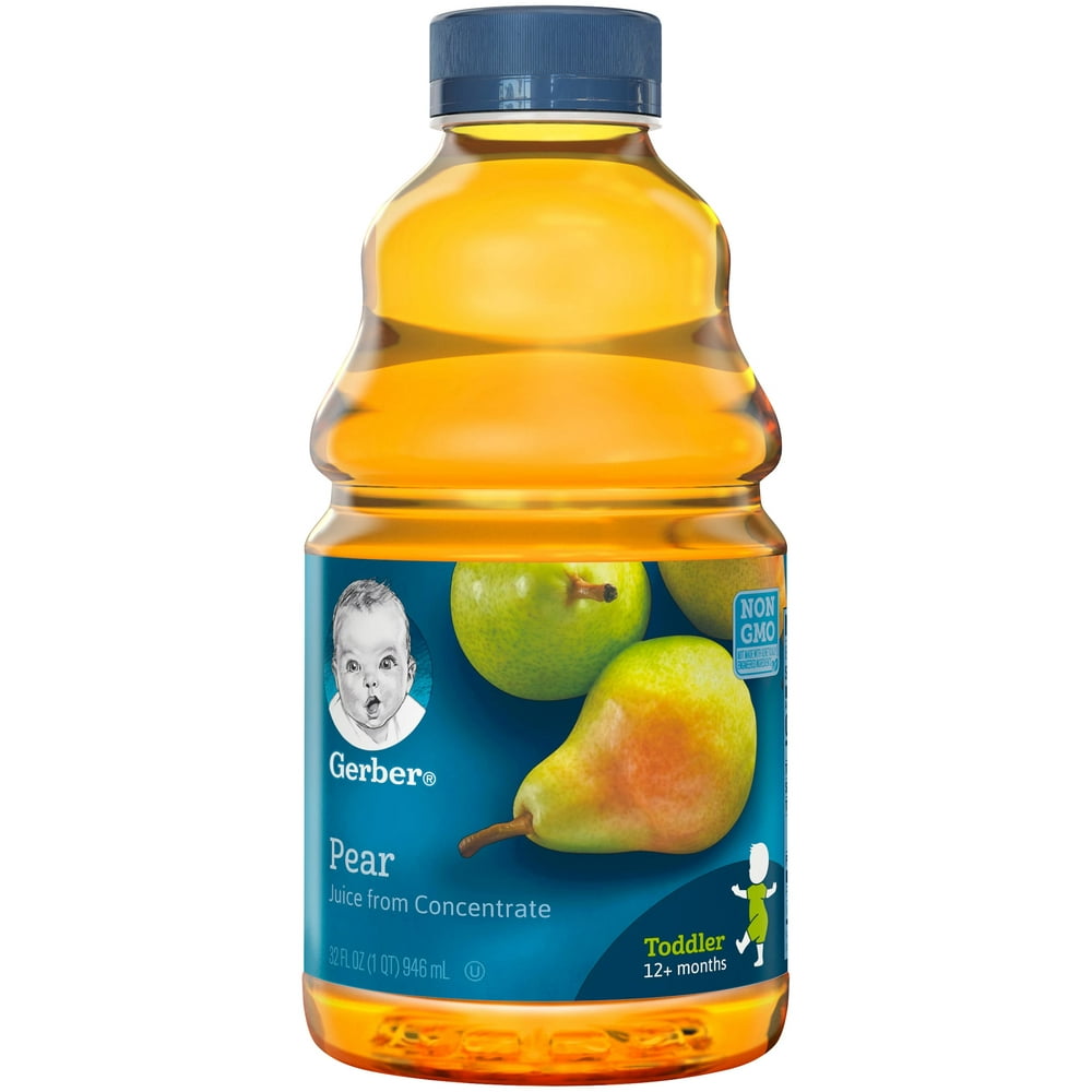 (Pack of 6) Gerber 100% Pear Fruit Juice, 32 Fl Oz Bottles - Walmart