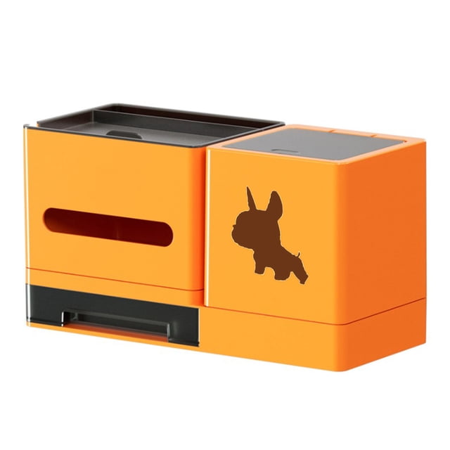 Escritorio De Caja De Pañuelos Multifunción Con Contenedor De Joyería De Control Remoto Para La Sala De Estar Del Hogar Advancent HA043904-01