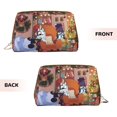thumbnail image 3 of Kowoue Bluey Pattern Leather Makeup Bag – Portable Leather Cosmetic Organizer, Travel Makeup Pouch Compact Makeup Bag, 3 of 8