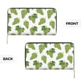 thumbnail image 3 of Leather Thin Slim Wallets for Women Men - Funny Grape Teal Clutch Card Wallet for Women Men with Zipper, 3 of 7