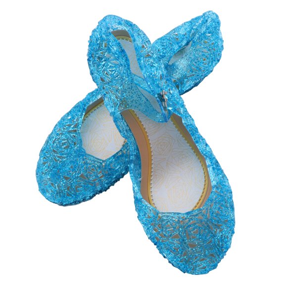 WEUVEB 1 Pair Jelly Kid Sandal High Heels Comfortable Wear in Blue Fashion Design for Children Parties
