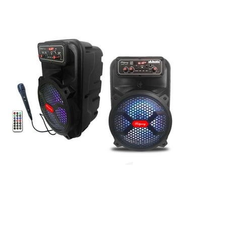 Ridgeway QS-811 Pro 8 inch BT Speaker Party Karaoke Outdoor and indoor Speaker LED LIGHTS USB SD FM