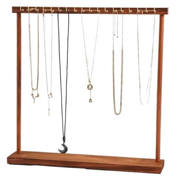 Organizador de joyas de madera, soporte creativo for collares, estante organizador de collares