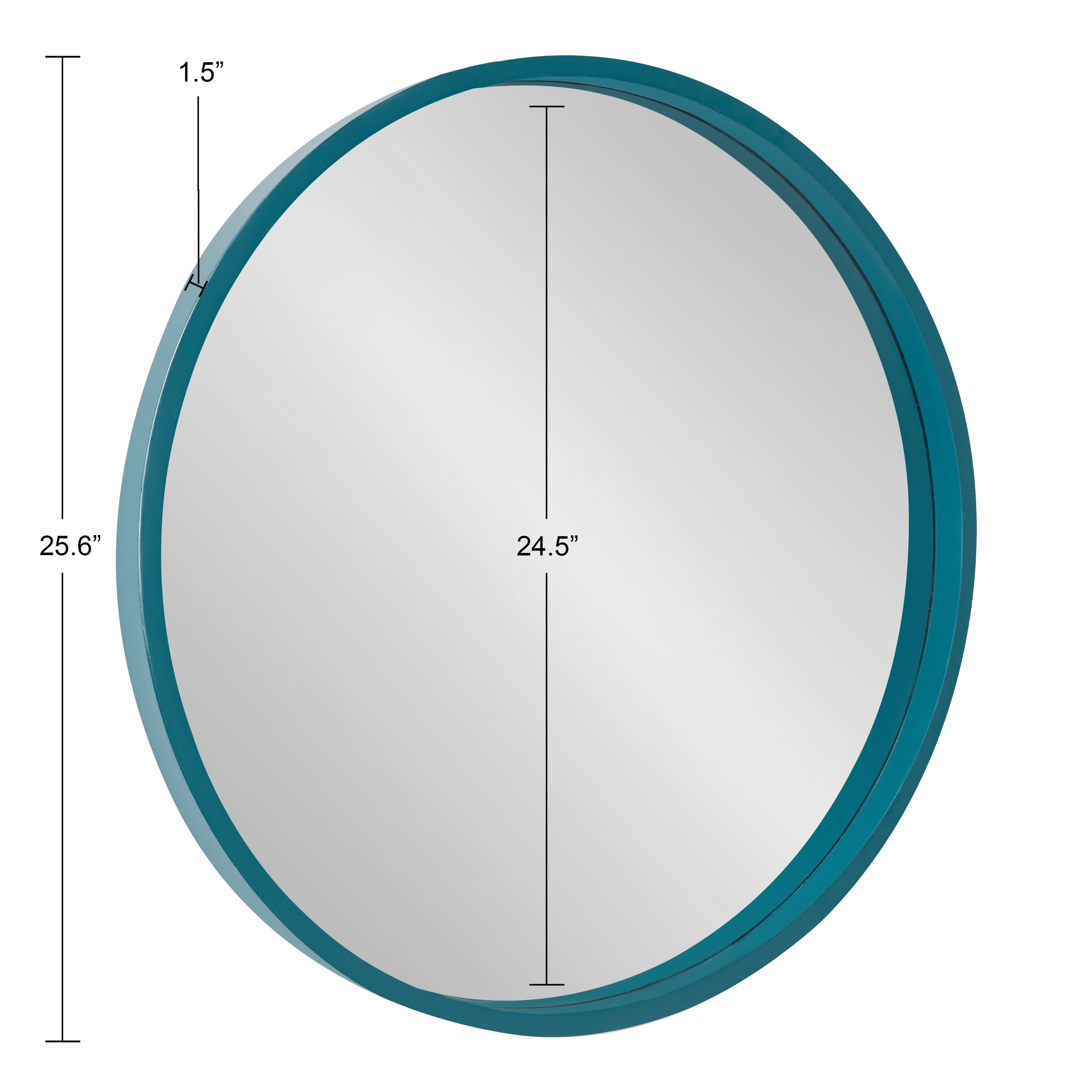 Kate and Laurel Travis Mid-Century Round Wall Mirror, 25.6 inch