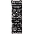 thumbnail image 2 of Greene, Taylor 11x24 Gold Ornate Wood Framed with Double Matting Museum Art Print Titled - Bathroom Rules Black White, 2 of 4