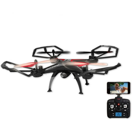Swift Stream Z-10 Large 19in Hobby Grade Remote Control Quadcopter Drone with Wifi Camera, Black