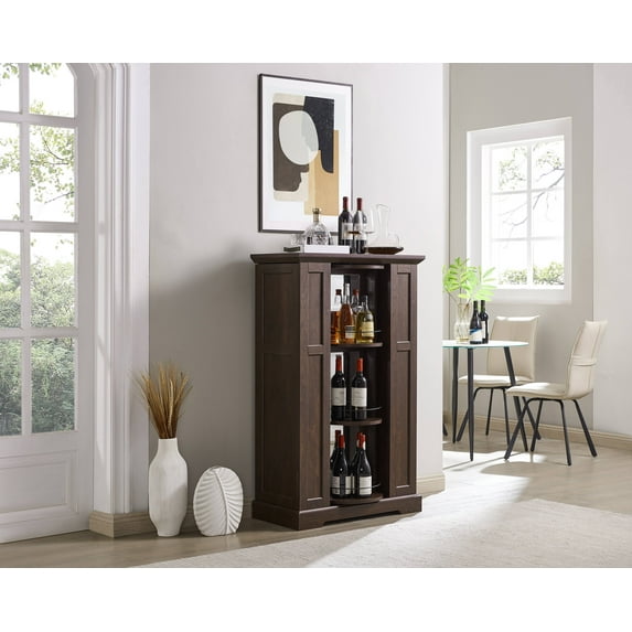 Gramercy Way Home Accent Bar Cabinet Mahogany
