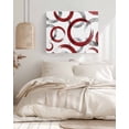 thumbnail image 3 of Red Grey Wall Art for Living Room,Canvas Picture Wall Decor for Bathroom Bedroom,Geometric Circle Modern Abstract Simple Art Painting Artwork for Office Kitchen Hallway Dining Room Home Decor 24"x32", 3 of 8