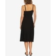 thumbnail image 2 of 1.STATE Womens Solid Wrap Midi Dress, Black, X-Small, 2 of 3