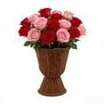 thumbnail image 4 of LEHOZIHEQ Goblet Planter, Woven Rattan Look Resin Flower Pot, Wicker Planter Pot, Decorative Flower Vase for Flowers Herbs Patio Balcony Decor, 4 of 9