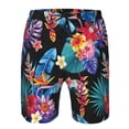 thumbnail image 4 of Kdxio Tropical Palm Leaves Pattern Mens Casual Shorts - Drawstring Summer Beach Sports Shorts for Men, 4 of 9
