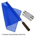 thumbnail image 3 of Uxcell Football Linesman Referee Flag Stainless Steel Pole Sponge Grip, Blue, 3 of 5