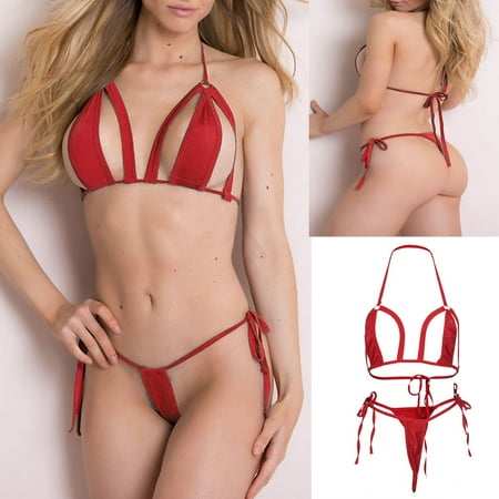 

Gzaac Fashion Women Sexy Simple Lingerie Set With G-String Underwear Bikini Bodydoll