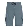 thumbnail image 5 of DDAPJ pyju Cargo Shorts for Men Lightweight Outdoor Travel Hiking Shorts Summer Casual Knee Length Shorts with Multi Pockets Navy M, 5 of 7