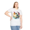 thumbnail image 3 of Dragon Graphic Unisex Cotton Softstyle Art Design Tee With Animals 21, 3 of 11