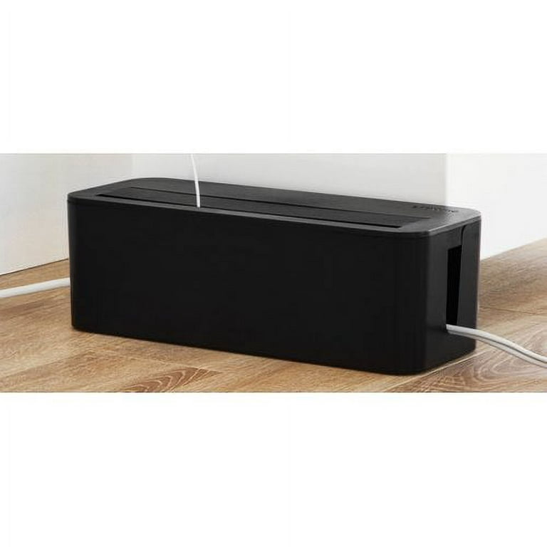 UT Wire In-Box Cable Management Organizing Box for Under Desk, Black