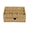 thumbnail image 2 of Organizador de escritorio, cesta de almacenamiento tejida, caja de almacenamiento multifuncional, organizador de maquillaje para papelería, oficina y, 2 of 8