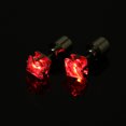 thumbnail image 2 of Fiaya Women LED Light Up Earrings, 1 Pairs Bright Stylish Glow Studs, Shiny Square Diamond Crown Ear Drop for Women Men Girlfriend Boyfriend (Red), 2 of 2