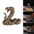 thumbnail image 2 of Snake Statue Brass Cobras Figurines Sculptures Desktop Ornament Home Decors, 2 of 8