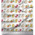 thumbnail image 1 of Soimoi Cotton Jersey Fabric Stripe & Dinosaur Kids Printed Fabric 1 Yard 58 Inch Wide, 1 of 1