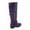 Purple, variant on Coco-20 Women's Fashion Buckles Low Heel Round Toe Zipper Knee High Riding Boots ( Purple, 8 )