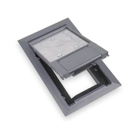 Steel City Box Cover, Floor Box Type, 1 Gang, Polycarbonate 664-CST-SW-GRY