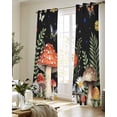 thumbnail image 5 of Spring Mushrooms Sheer Curtains 84 Inch Length 2 Panels Set for Living Room/Bedroom, Farmhouse Pastoral Botanical Stars Rustic Kitchen Curtains Grommet Semi-Sheer Curtains Window Treatments 52"x84"x2, 5 of 7