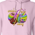 thumbnail image 3 of Inktastic Crochet the Day Away Adult Hoodie Sweatshirt, 3 of 4