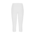 thumbnail image 4 of White Women's Leggings, Capri Leggings For Women 2024 High Waisted Cutout Yoga Capris Lightweight Cozy Cropped Pants Solid Soft Pajams Pants,Women's Legging S, 4 of 4