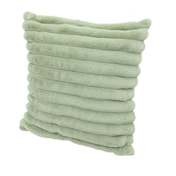 CRILSTYLEO Light Green Plush Faux Throw Pillow 45x45cm Decorative Cushion with Insert