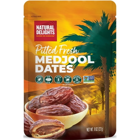 Natural Delights Pitted Medjool Dates 8oz Pouch