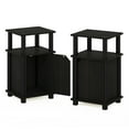 thumbnail image 4 of Furinno Brahms 3-Tier End Table with Door Set of 2, Espresso, Black, 4 of 5