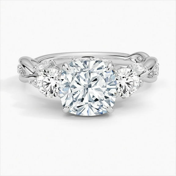 Dash Jewel 2.2 Ct Radiant Cut Diamond Solitaire Rings for Her - 14K White Gold Plated Solitaire Rings - Christmas Gifts for Her - Valentine Proposal Rings - Daily Wear Diamond Rings for Women's